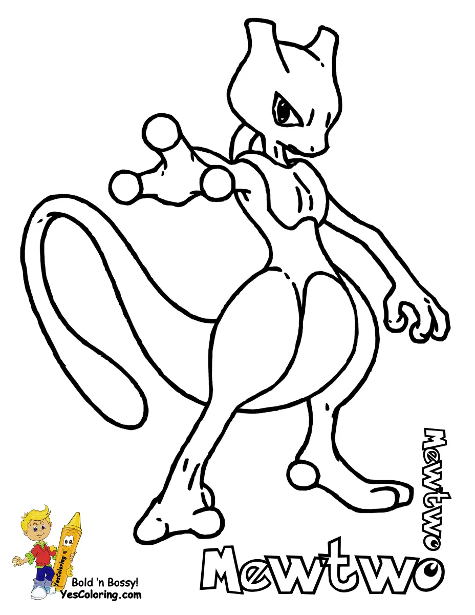 Desenhos de Mewtwo Para Colorir 9