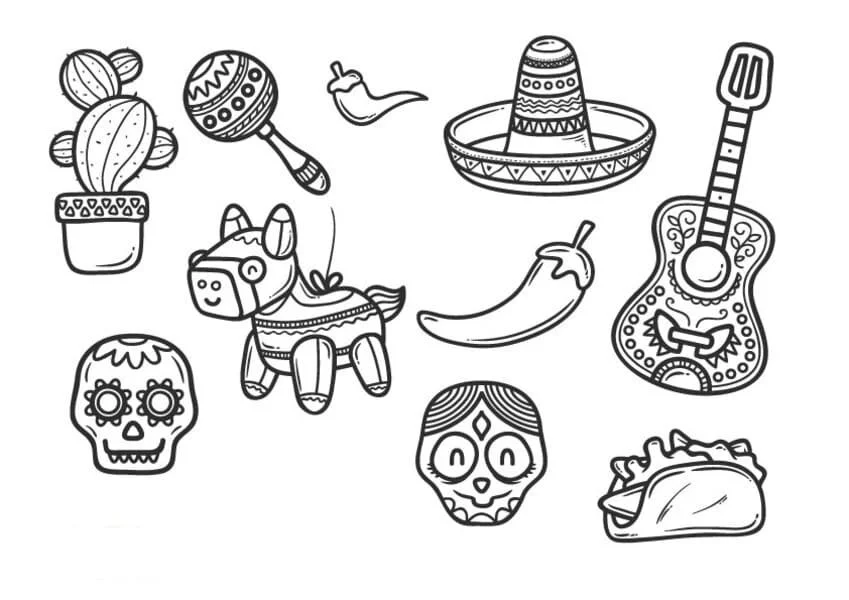 Desenhos de Mexico Para Colorir 46