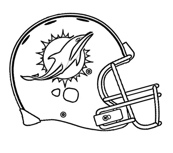 Miami Dolphins Para Colorir 4