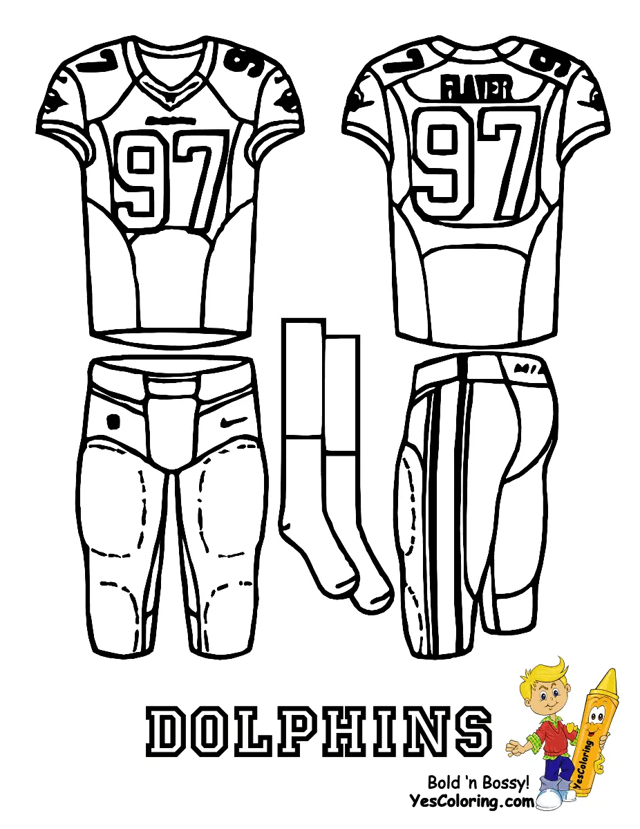 Miami Dolphins Para Colorir 5