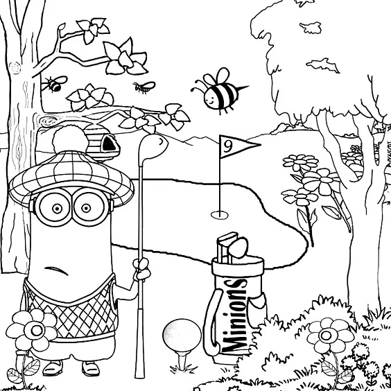 Desenhos de Minion Para Colorir 108