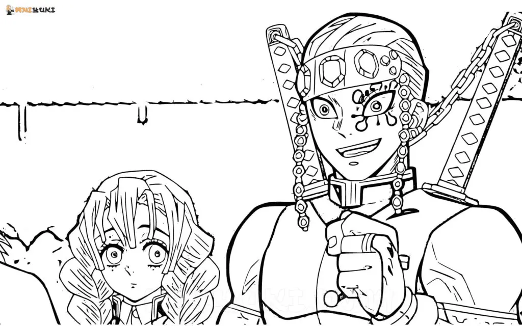 Mitsuri Kanroji Coloring Pages 42