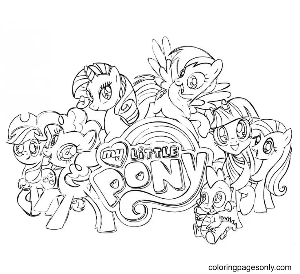 Desenhos de MLP Para Colorir 115