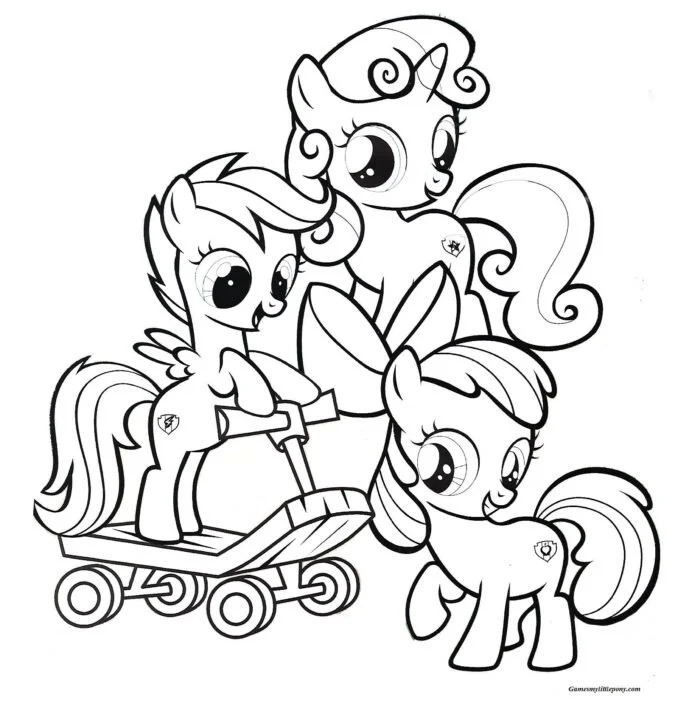 Desenhos de MLP Para Colorir 12