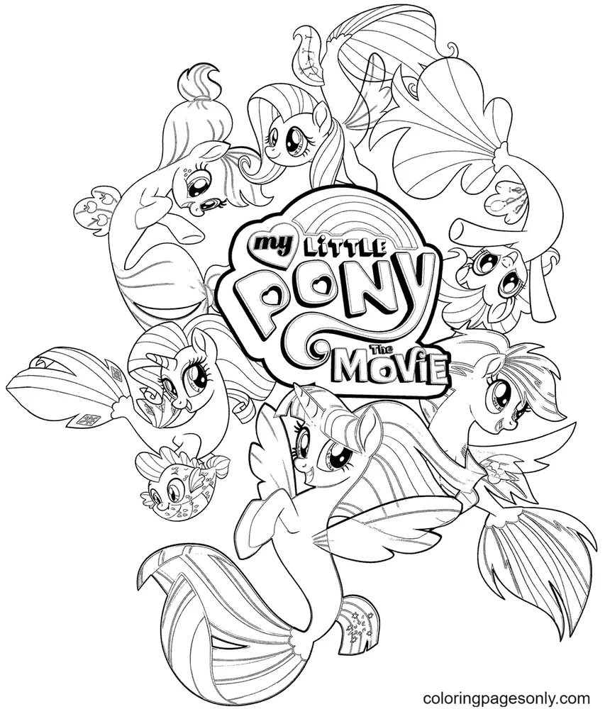 Desenhos de MLP Para Colorir 59