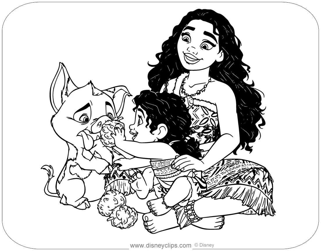 Moana 2 Para Colorir 4