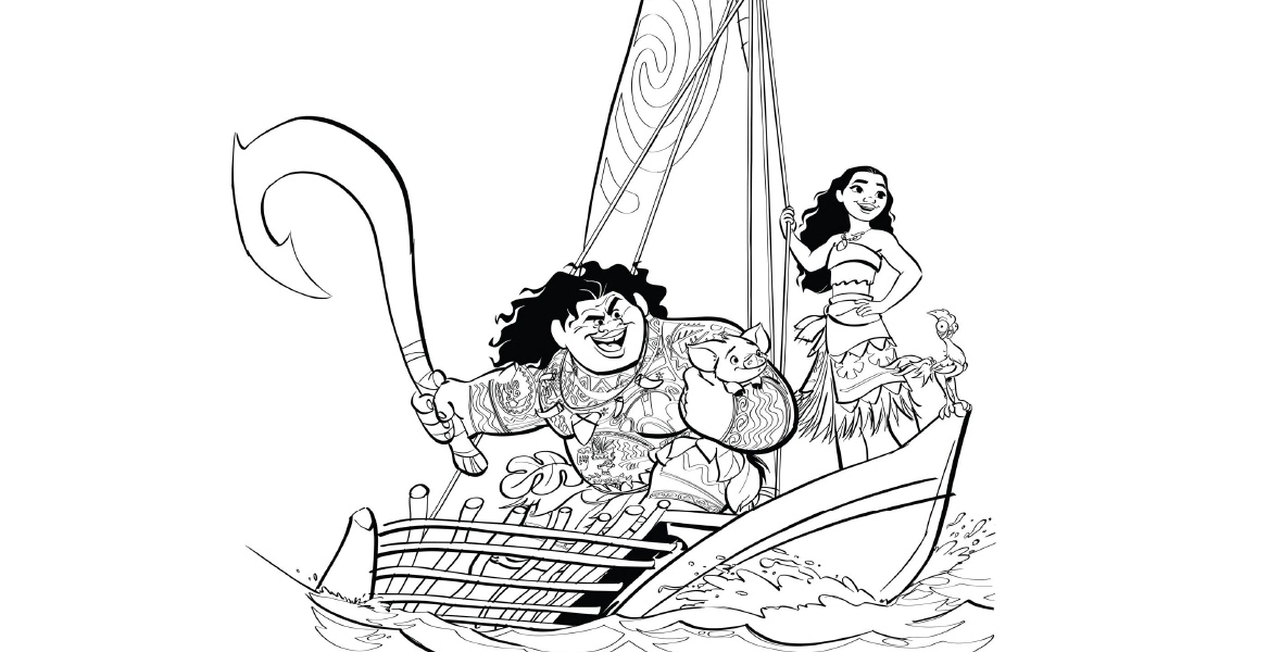 Moana 2 Para Colorir 8