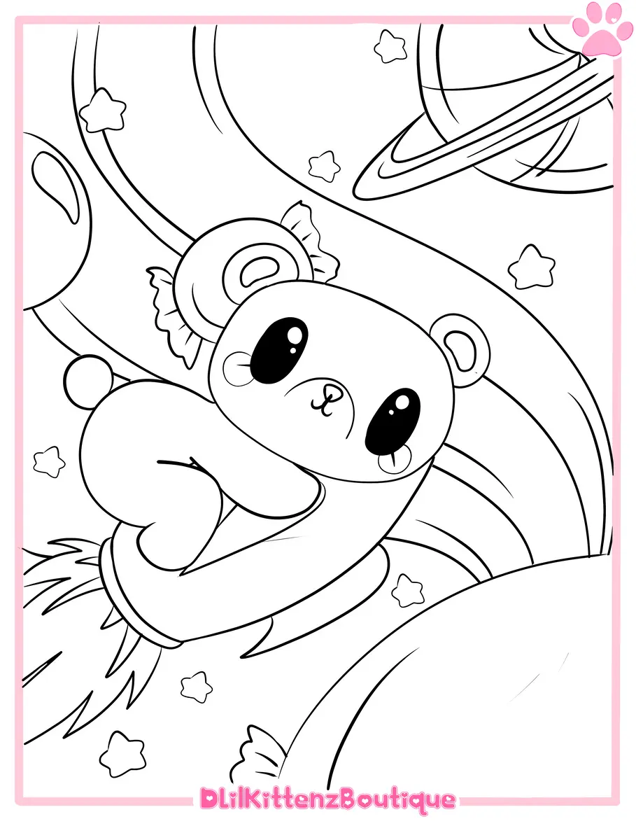 Mochi Coloring Pages 4