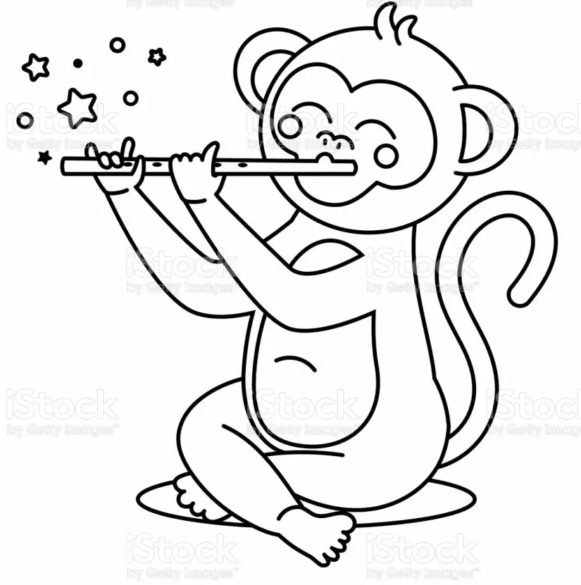 Desenhos de Monkey Para Colorir 54