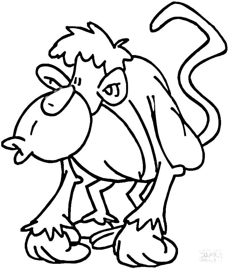 Desenhos de Monkey Para Colorir 57