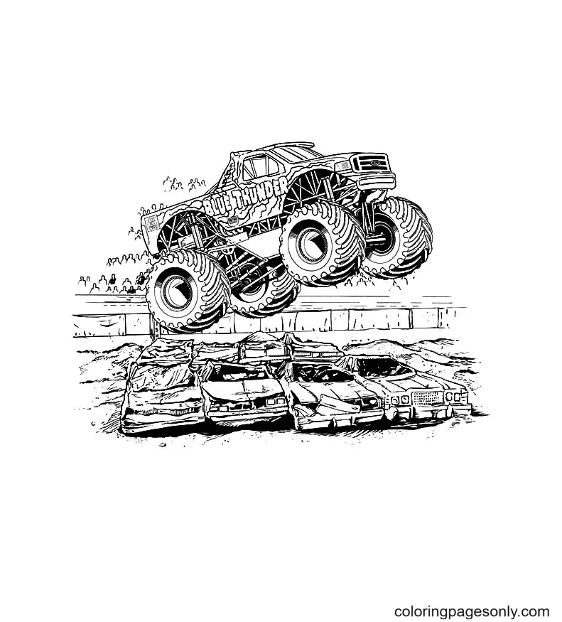 Monster Truck Para Colorear 114