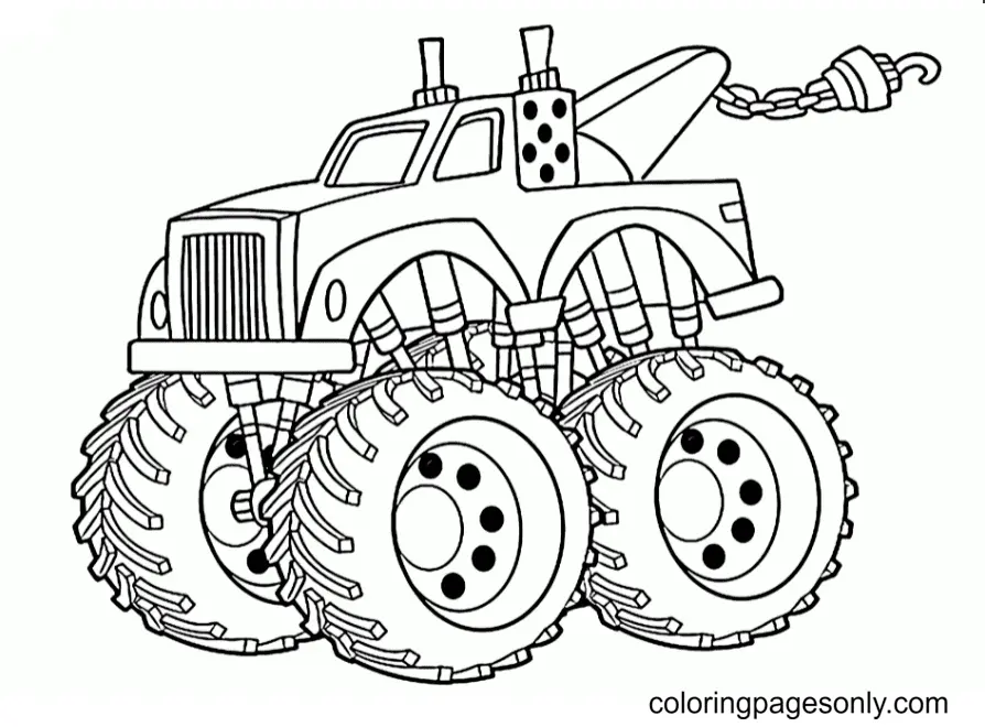 Monster Truck Para Colorear 134