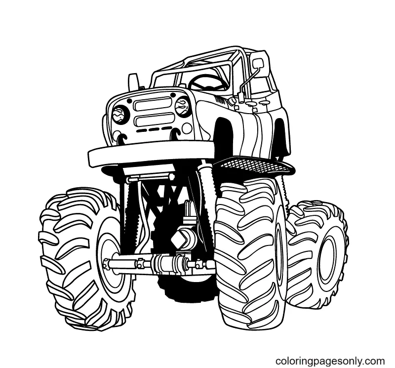 Monster Truck Para Colorear 139