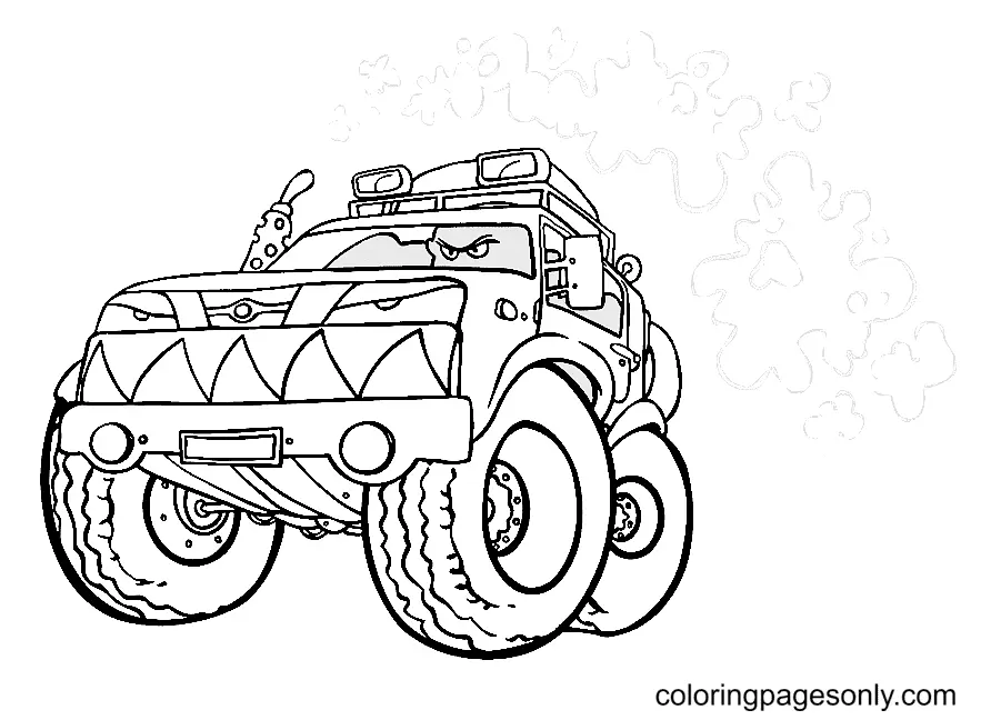 Monster Truck Para Colorear 166