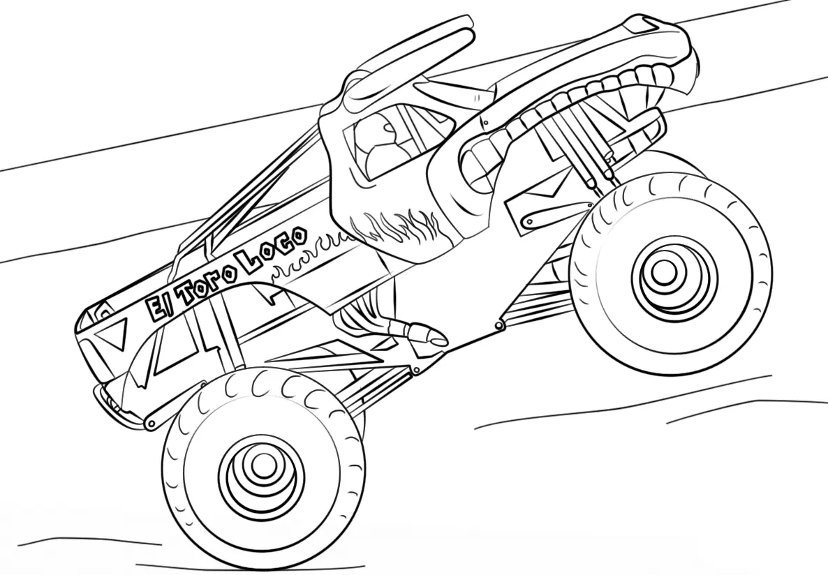 Monster Truck Coloring Pages 19