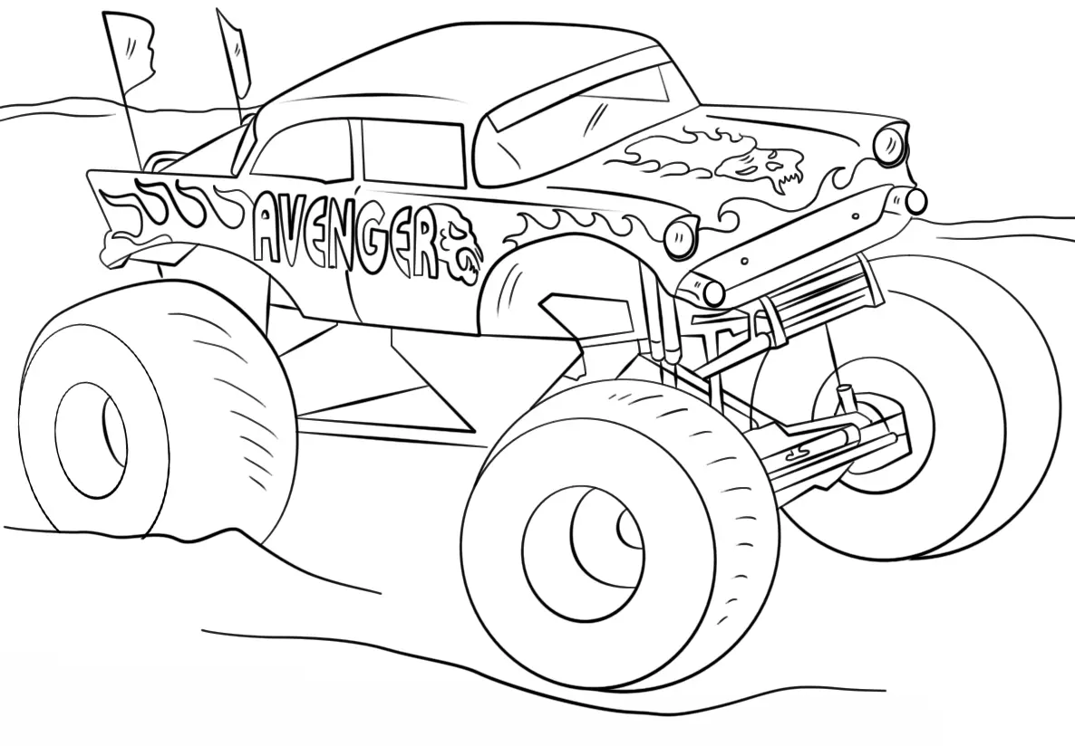 Monster Truck Coloring Pages 25