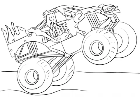Monster Truck Para Colorear 56