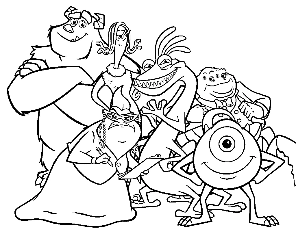 Monsters Inc Coloring Pages 2