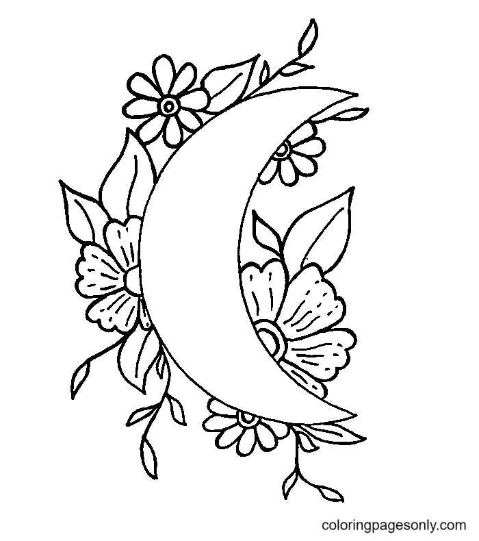 moon coloring page