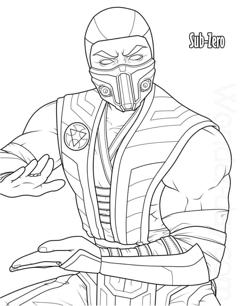 Desenhos de Mortal Kombat Para Colorir 69