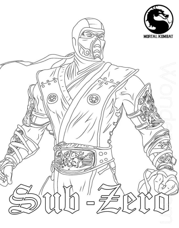 Mortal Kombat Para Colorear 9