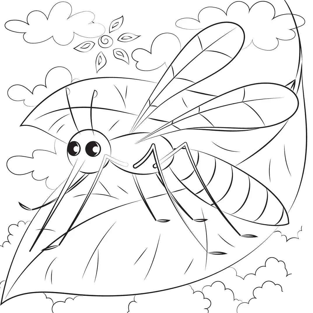 Mosquito Coloring Pages 10