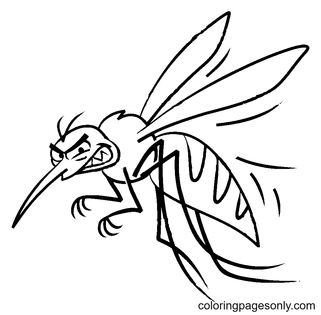 Mosquito Coloring Pages 11