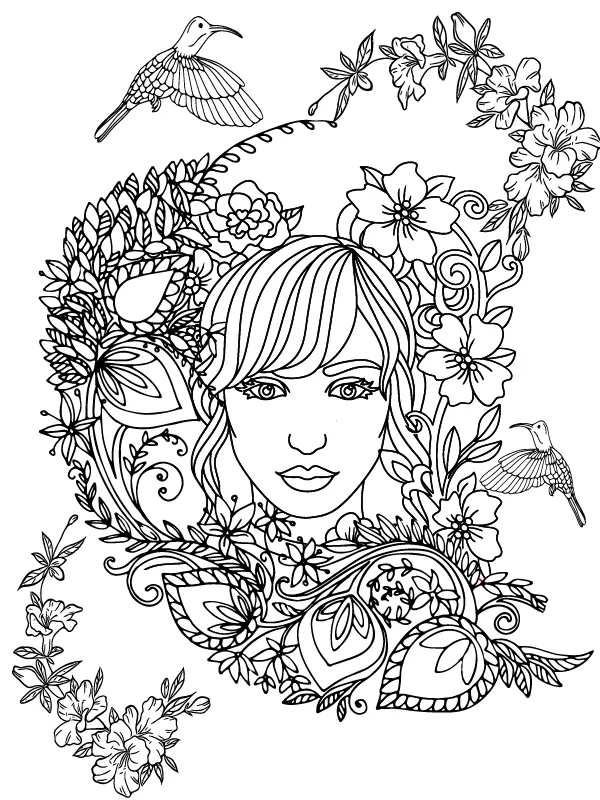 Mother Nature Coloring Pages