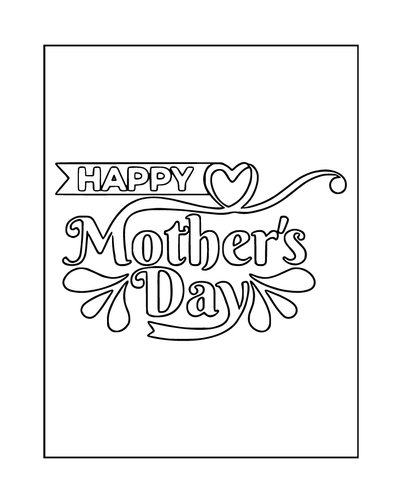Mother s Day Cards Coloring Pages 1