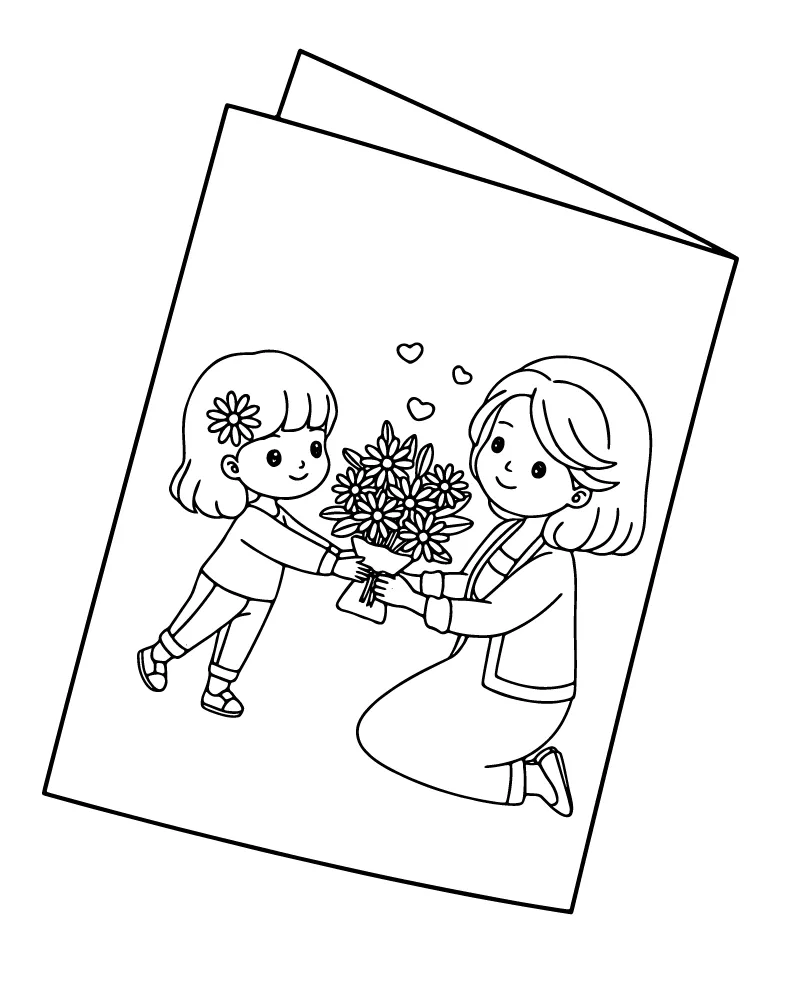Mother s Day Cards Coloring Pages 4