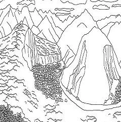 Mountains Coloring Pages