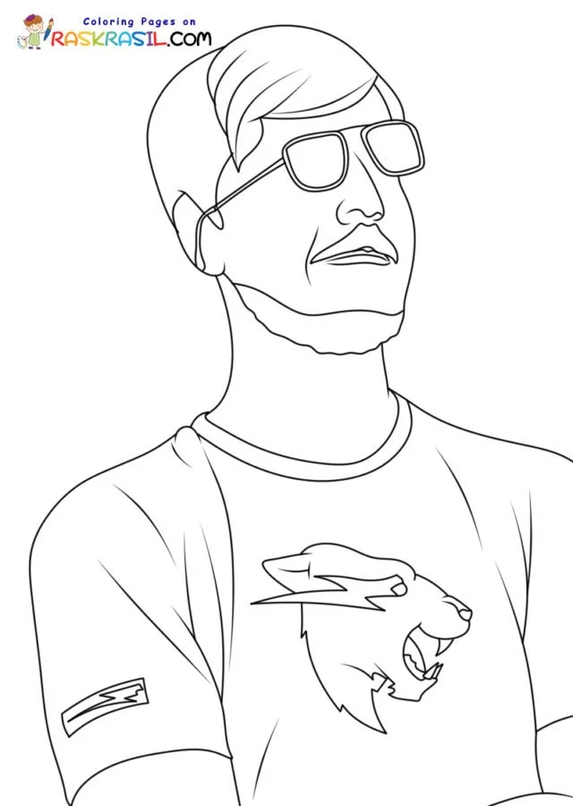 Mr Beast Coloring Pages