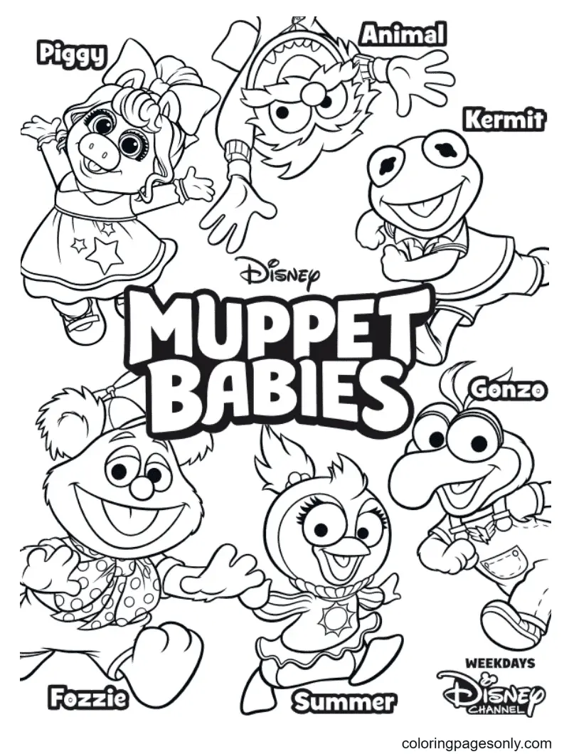 Desenhos de Muppet Babies Para Colorir 1