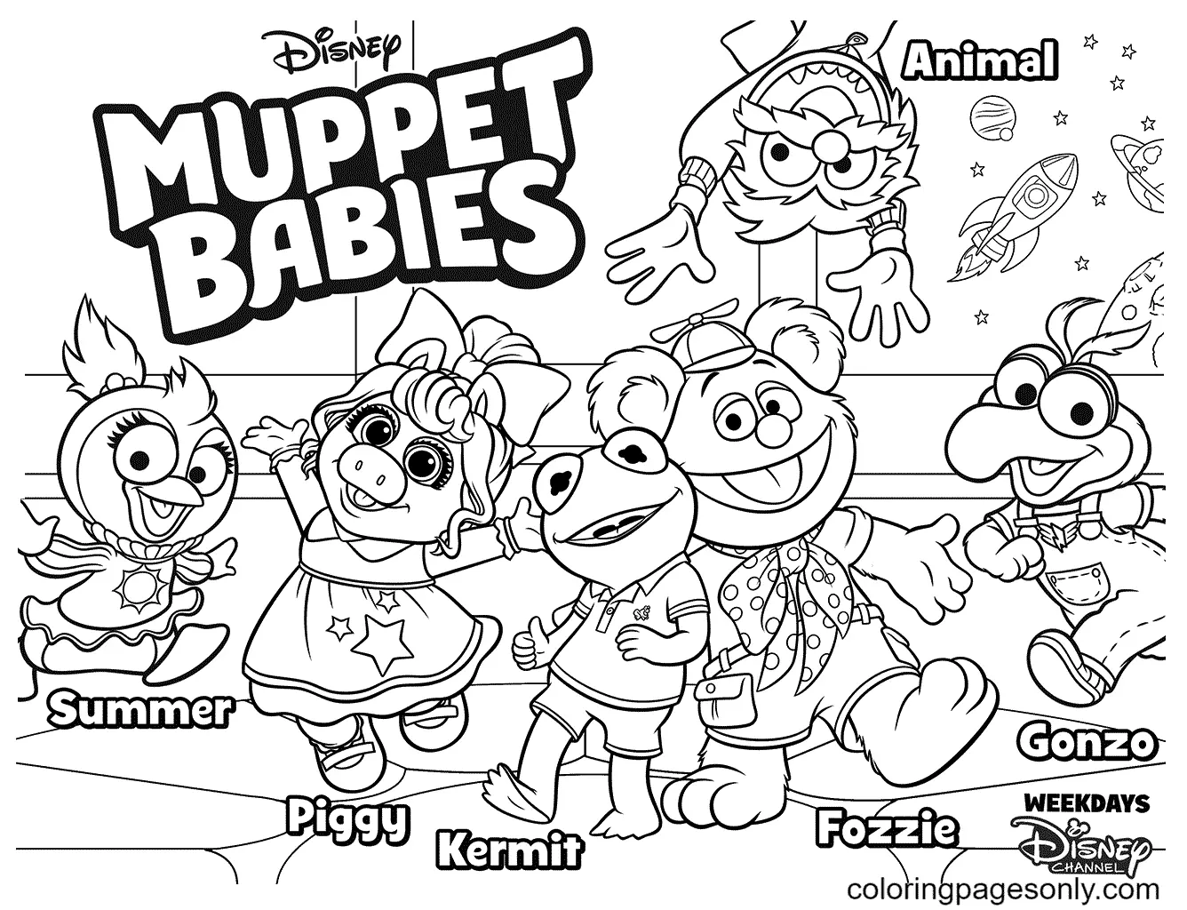 Desenhos de Muppet Babies Para Colorir 4