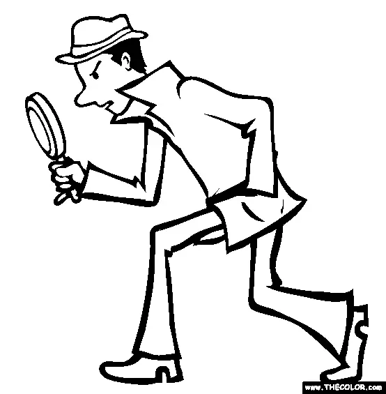 Murder Mystery Coloring Pages