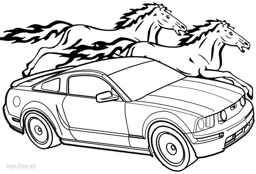 Desenhos de Mustang Para Colorir 1