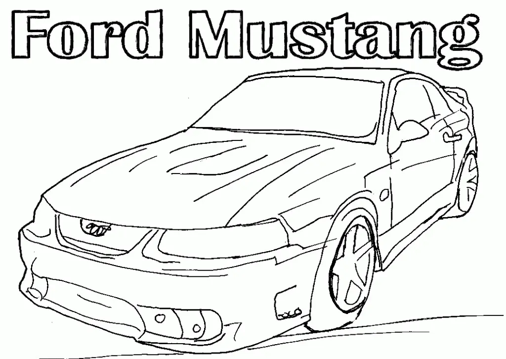 Desenhos de Mustang Para Colorir 10