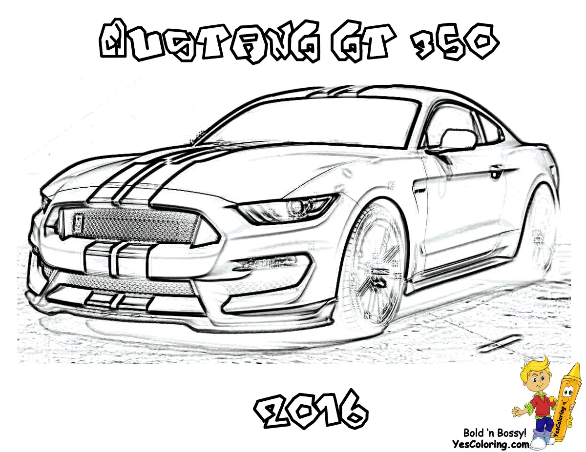 Desenhos de Mustang Para Colorir 12