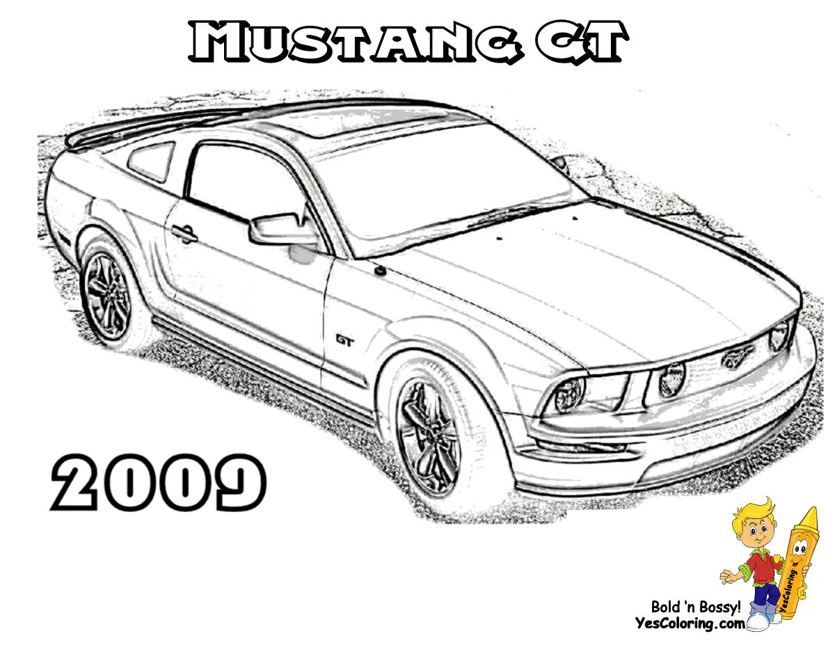 Desenhos de Mustang Para Colorir 13