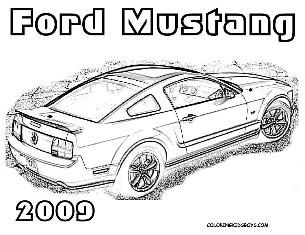 Desenhos de Mustang Para Colorir 15