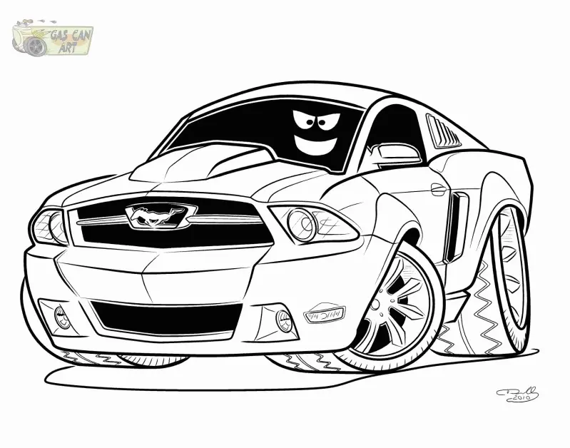 Desenhos de Mustang Para Colorir 16