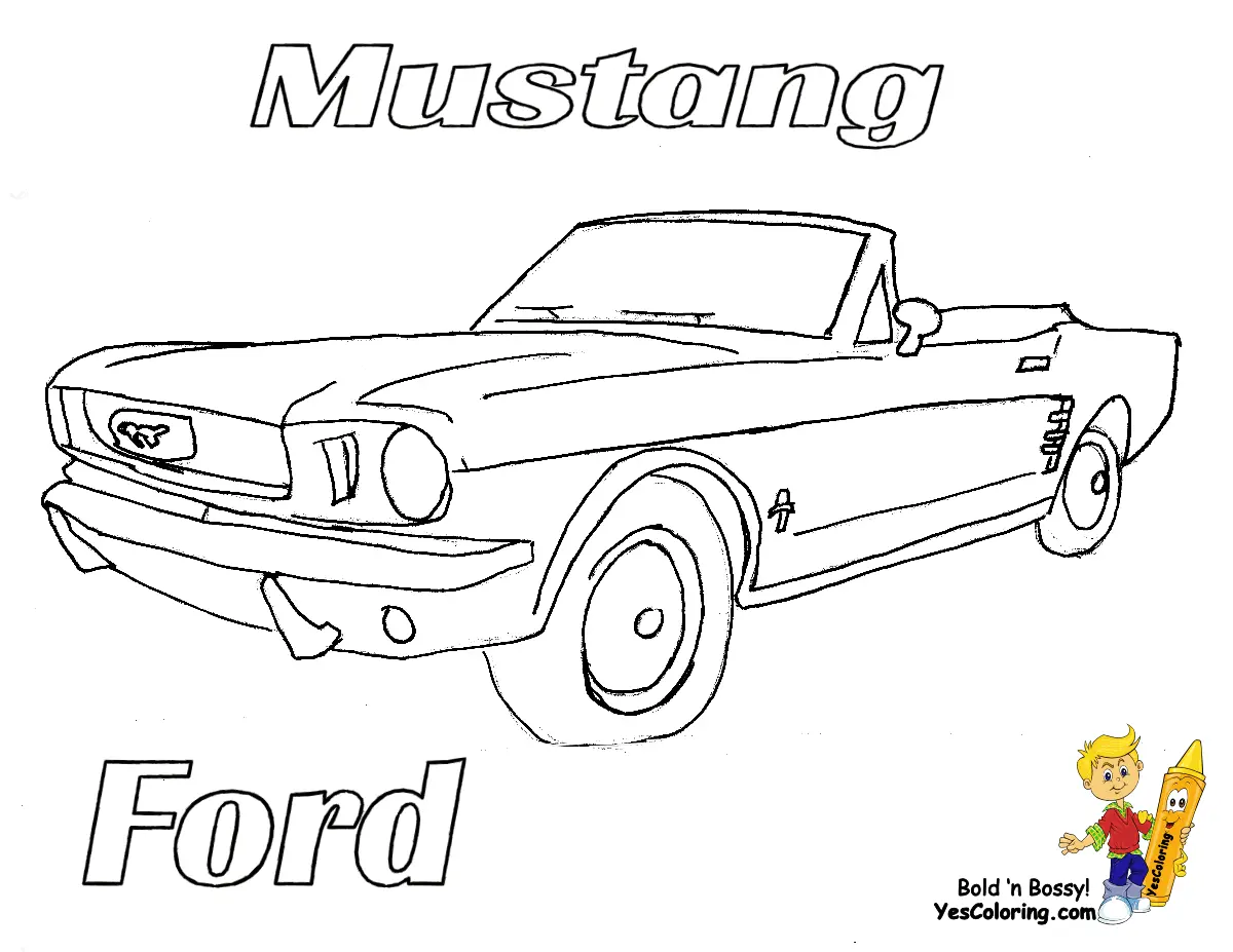 Desenhos de Mustang Para Colorir 17