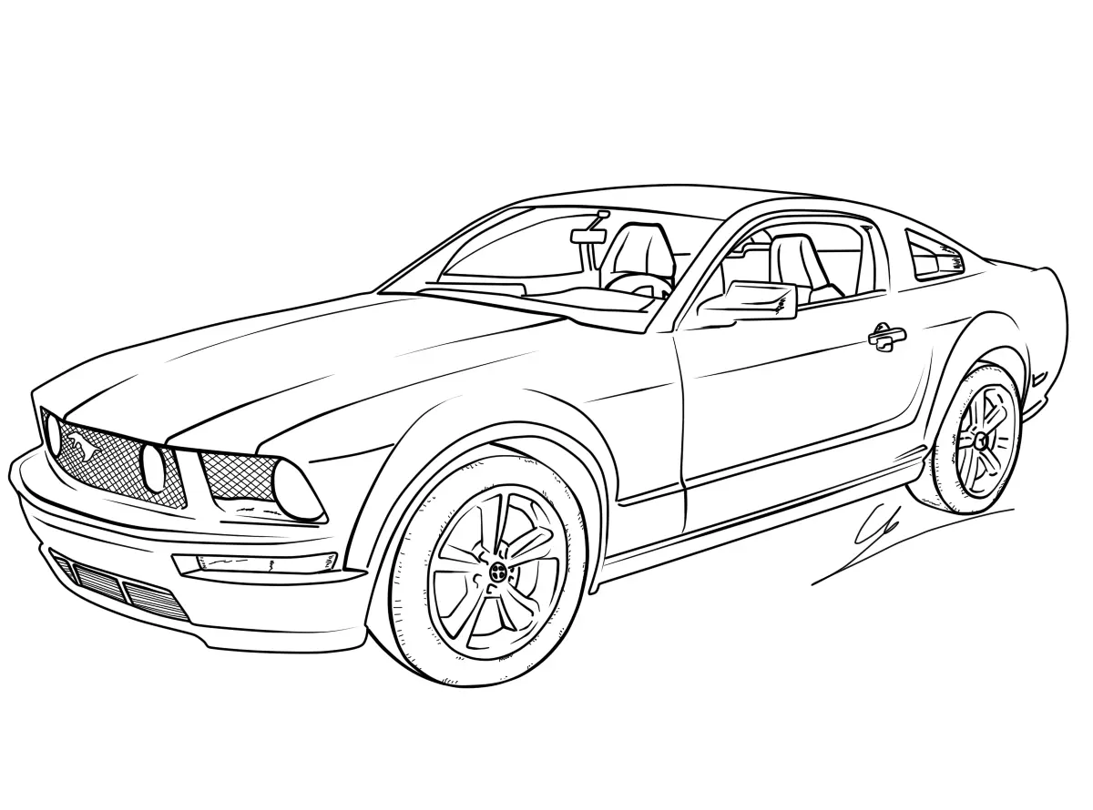 Desenhos de Mustang Para Colorir 18