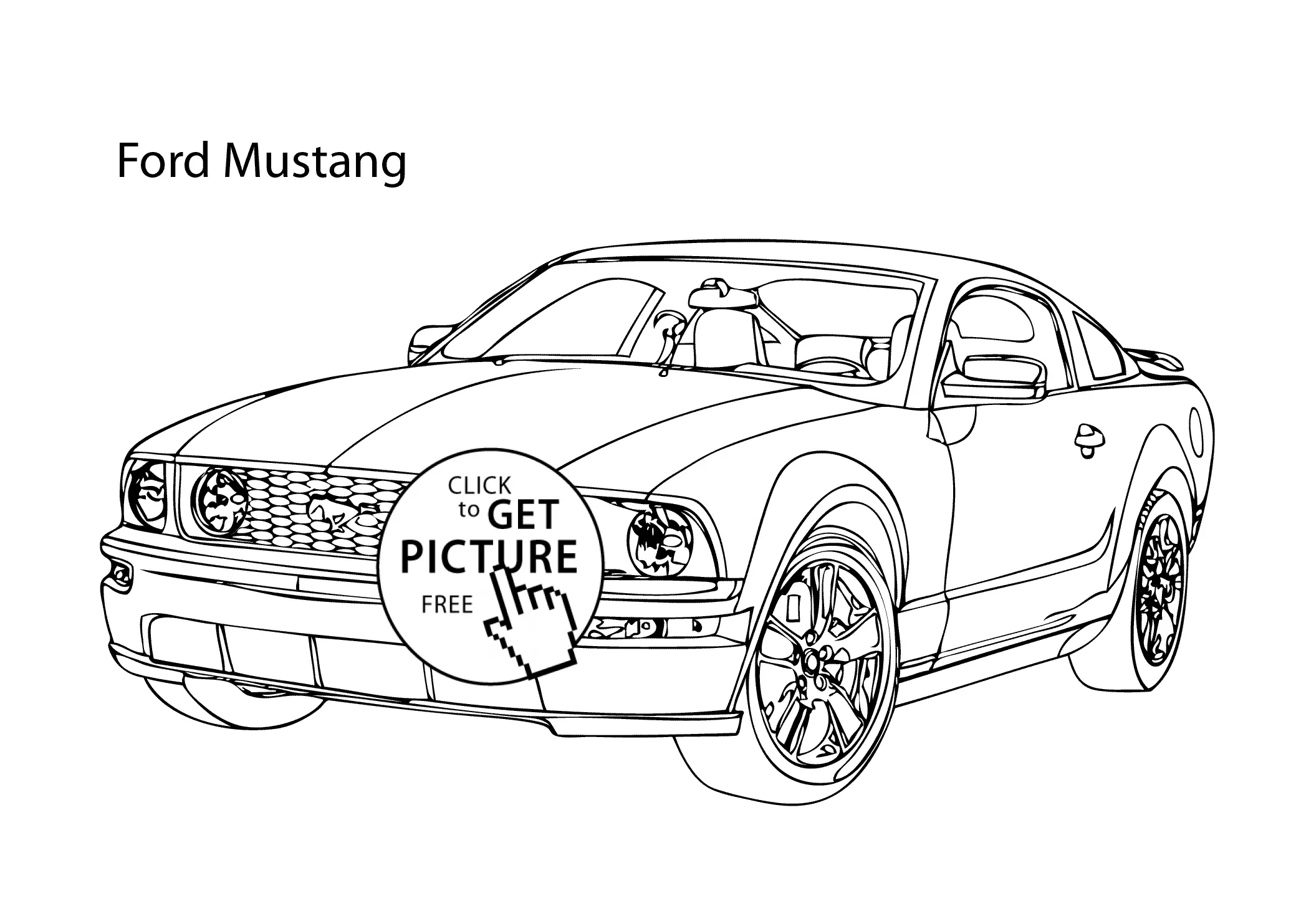 Desenhos de Mustang Para Colorir 21