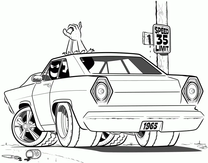 Desenhos de Mustang Para Colorir 25