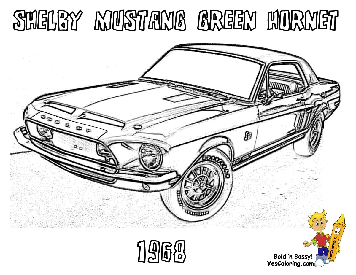 Desenhos de Mustang Para Colorir 26