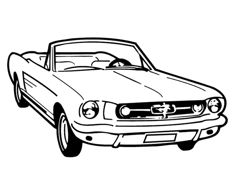 Desenhos de Mustang Para Colorir 28