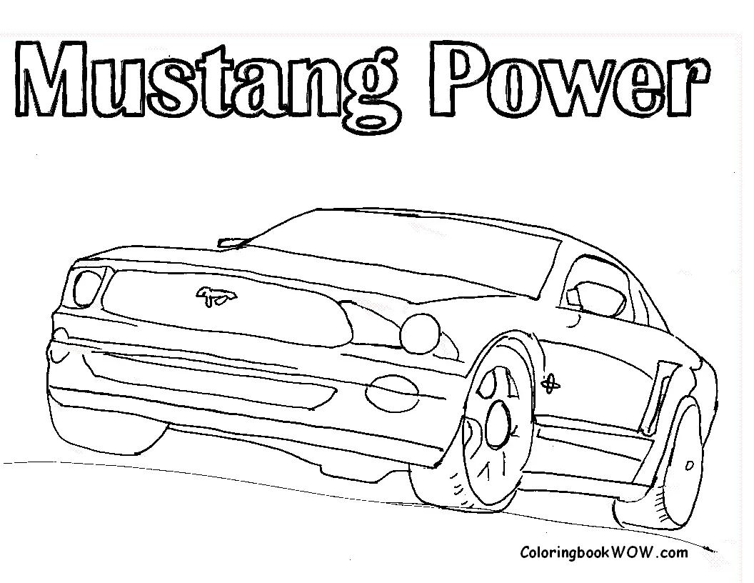 Desenhos de Mustang Para Colorir 33