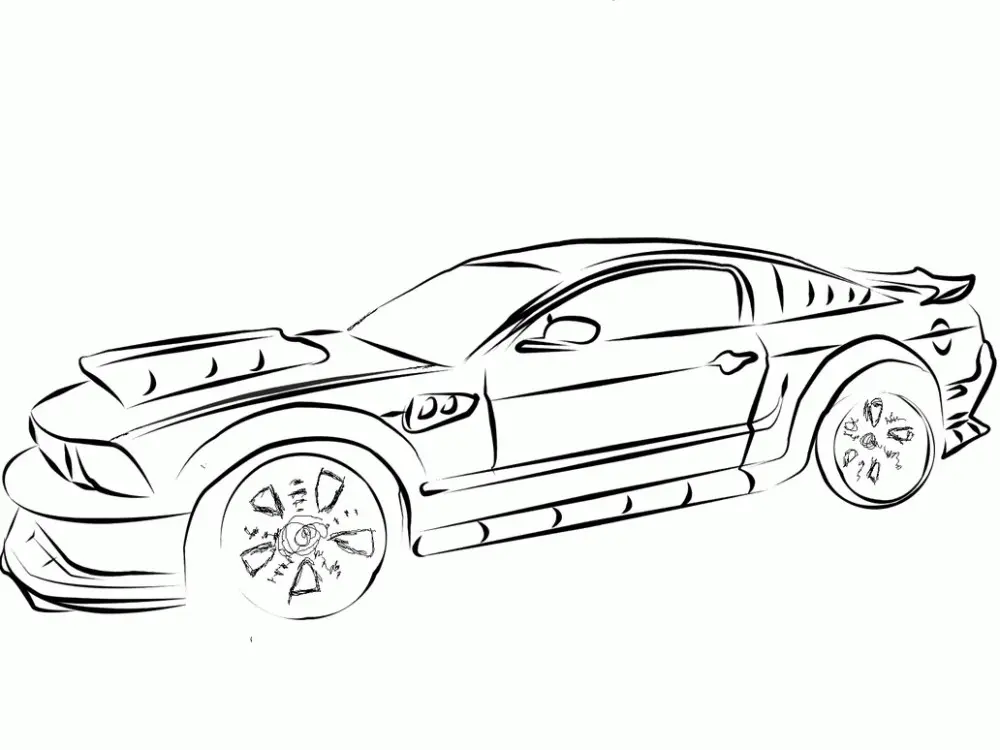 Desenhos de Mustang Para Colorir 5