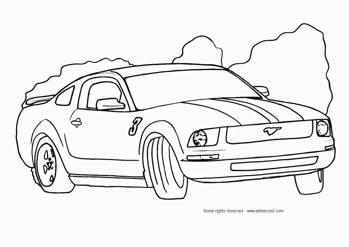 Desenhos de Mustang Para Colorir 8